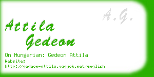 attila gedeon business card